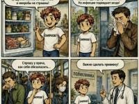 Петя Лентяев в поисках защиты от инфекций